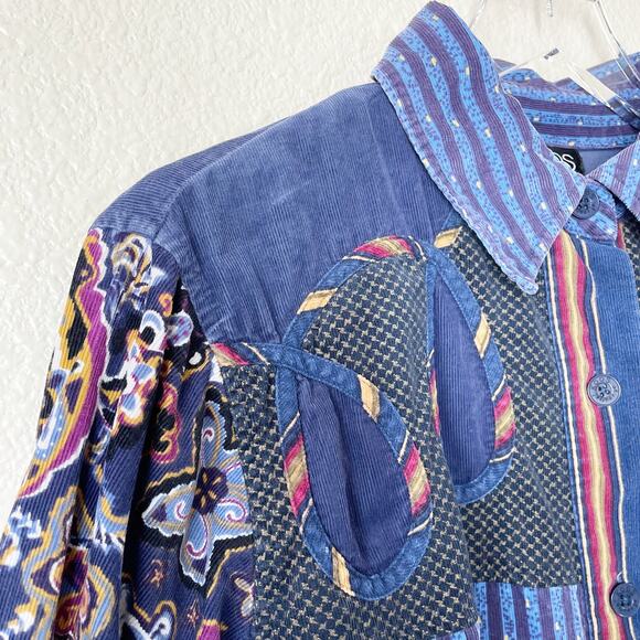 Koos of Course! Mixed Pattern Corduroy Button Down Shirt - Picture 11 of 14